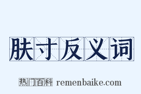 肤寸反义词是什么意思的图片
